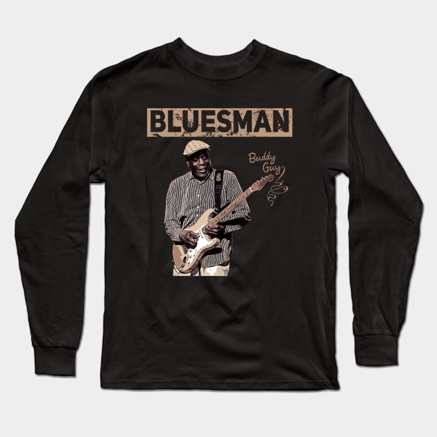 Bluesman // Buddy Guy Long Sleeve T-Shirt by Degiab